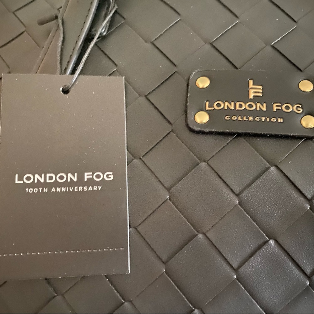 NWT London Fog Kylar Woven Tote - Picture 2 of 11